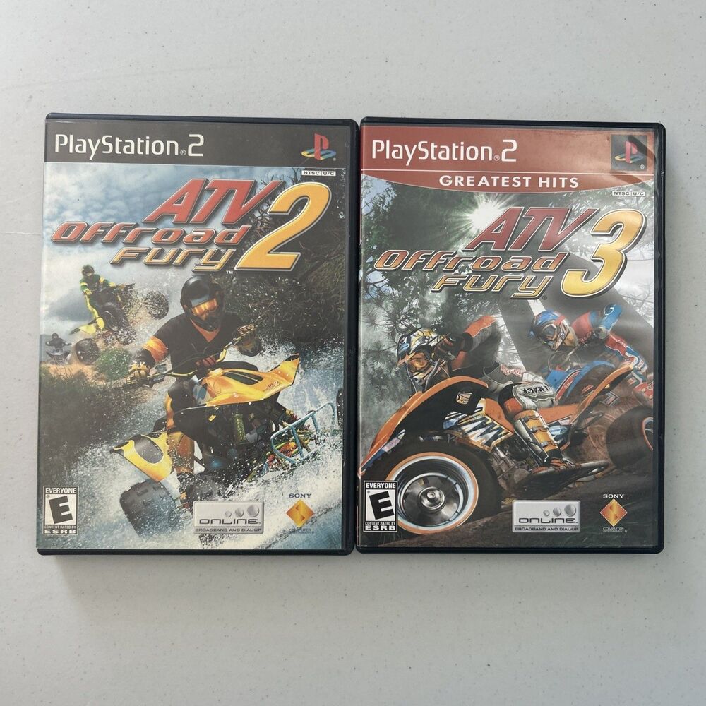 ATV Offroad Fury 2 & 3 PS2 Bundle Sony PlayStation 2 2004 CIB Complete Tested
